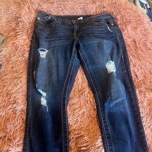 True Religion Womens Jeans Ripped Size 33